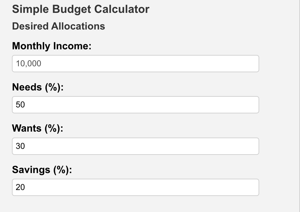 Rule of Thumb: The 50/30/20 Budget Rule